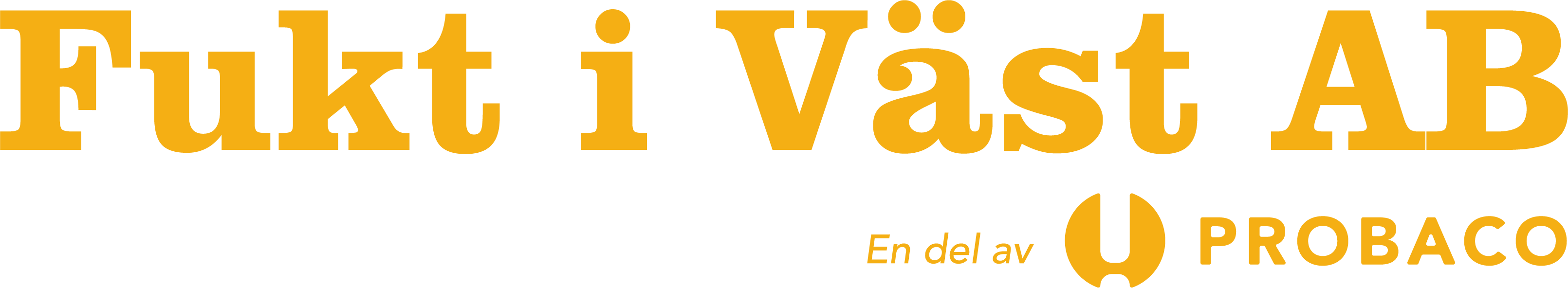 Fukt i väst - Probaco LOGGA - genomskinlig bakgrund